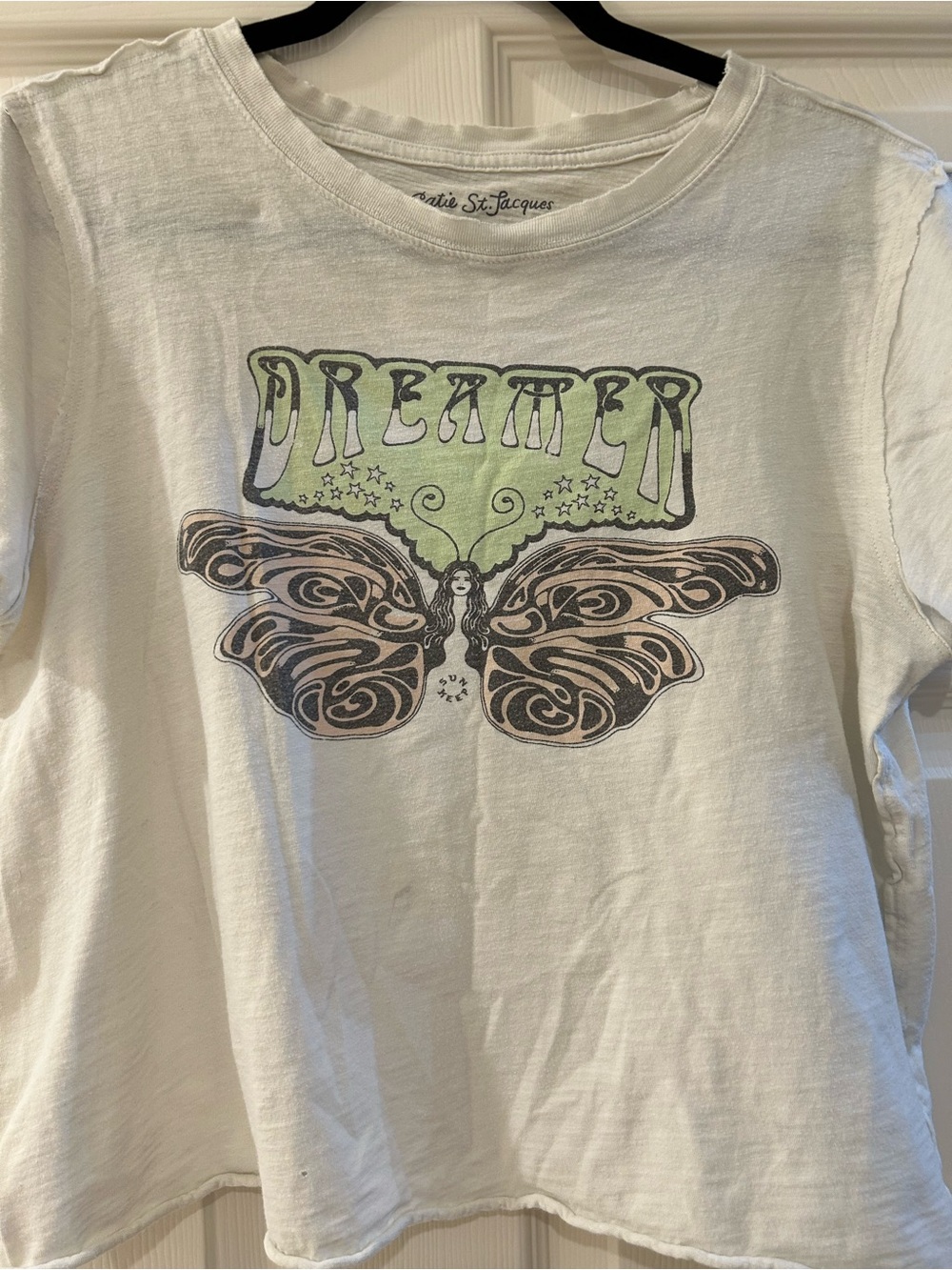 Anthropology Tee Frayed Edges and Worn, Size S